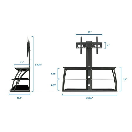 Mount-It! - Single Monitor Arm Desk Mount - Black