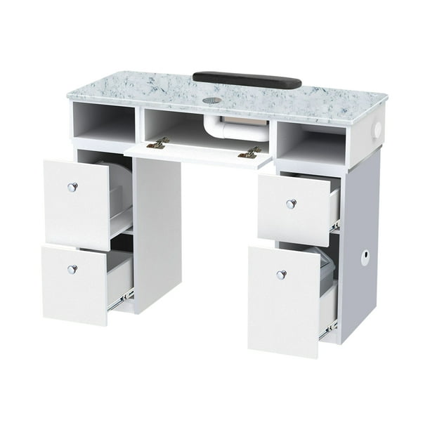 NOVA I Manicure Table (With Vent Pipes) Nail Station for Beauty Salon