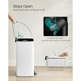 thumbnail image 6 of 8-Gallon (30 L) Kitchen Trash Can, Trash Bin, Stainless Steel Garbage Can, with Inner Bucket, Soft Close and Stays Open, Cloud White, 6 of 7