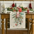 thumbnail image 7 of Nutcracker Floral Holly Christmas Table Runner, Seasonal Winter Kitchen Dining Table Decoration for Home Party Decor, 7 of 7