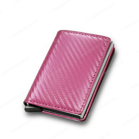 RFID anti-theft brush automatically pops up card holder, multi slot metal wallet for men
