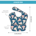 thumbnail image 4 of Hirioo Cute Salamander for Baby Waterproof Pocket Bib Adjustable Closed for Babies Toddlers with Large Pocket 6-24Months, 4 of 8