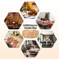 thumbnail image 4 of Set of 12 Handcrafted Napkin Rings - Plastic & Cane Round Napkin Holders for Dining Table Décor (Rustic Rattan), 4 of 8