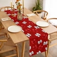 thumbnail image 3 of Table Runner 72 Inches Long for Kitchen Dining, Red White Bow Dresser Scarf Farmhouse, Dining Table Decorations for Wedding/Parties, Modern Art Watercolor Bowknot 14 x 72 In, 3 of 8