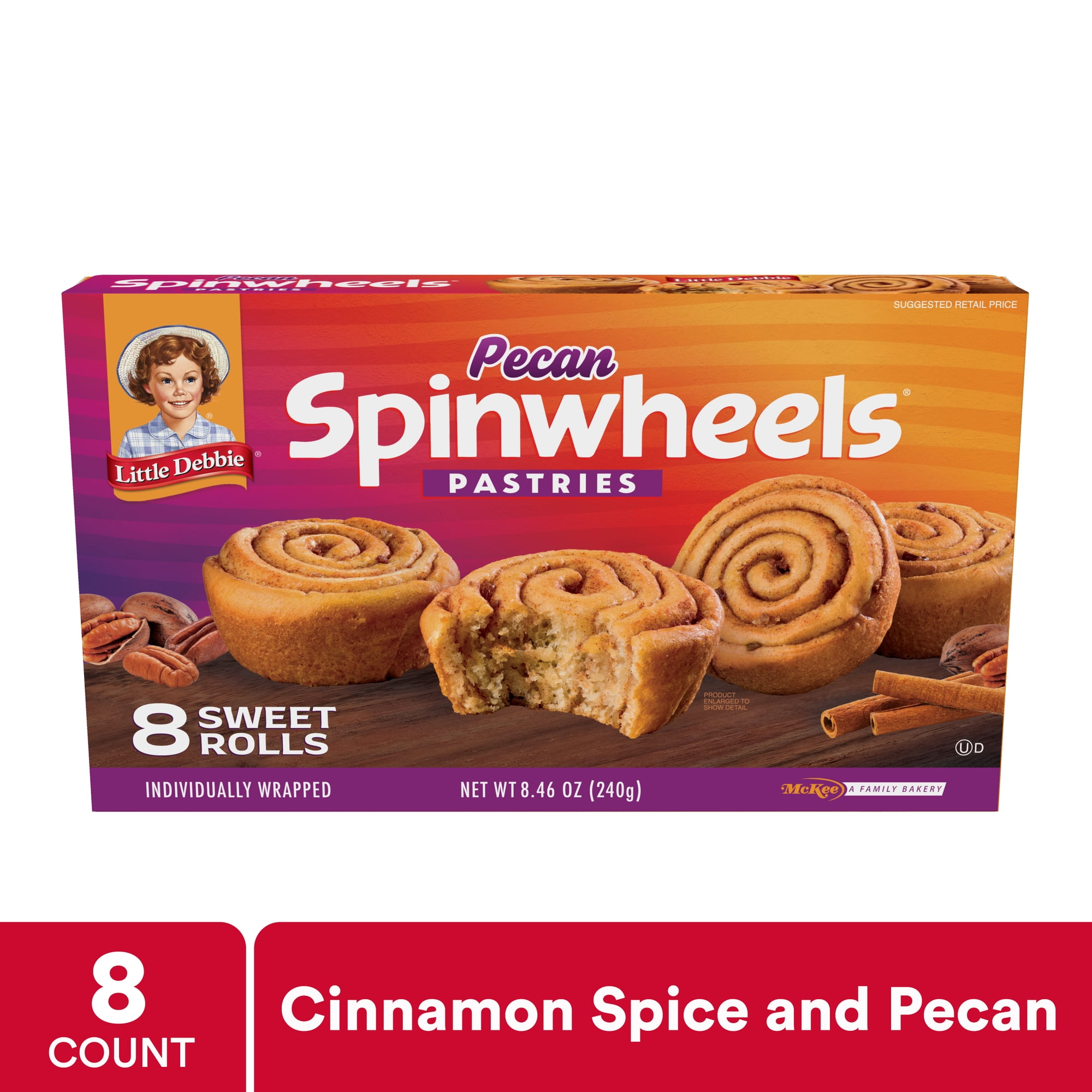 Little Debbie Pecan Spinwheels Sweet Rolls