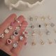 thumbnail image 4 of Microjuego de pendientes de cristal para mujer, pequeñas joyas para banquetes., 4 of 4