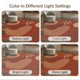 thumbnail image 7 of ODIKA 6'x9' Washable Area Rug Non-Slip, Easy Care, Terracotta Abstract Leaf Design Shapes with Modern Geometric Touch for Family Room, Living Room, Master Bedroom, 7 of 7
