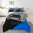 thumbnail image 3 of Gaming Comforter Teen Video Game Bedding Set Gamer Comforter for All Season Gamepad Home Decor for Comforter Set King Size,1 Comforter with 2 Pillowcases Blue Black Grey, 3 of 7