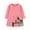 B, variant on KYAIGUO Toddler Kids Girls Long Sleeve Sweatshirt Dresses Baby Spring Fall Floral Casual Sweatshirt Dress with Pocket for 2-7 Years