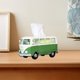 thumbnail image 4 of Retro Bus Tissue Box Cover Decoración Extraíble Dispensador de papel Servilleta Caja de almacenamiento Soporte de pañuelos para baño Oficina Hotel Ktv verde Soledad sostenedor del tejido, 4 of 8