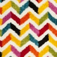 thumbnail image 4 of SAFAVIEH Aletha Colorful Chevron Kids Shag Area Rug, Ivory/Multi, 8'6" x 12', 4 of 6