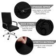 thumbnail image 3 of PiccoCasa Stretchy Office Chair Slipcover Swivel Computer Chair Cover, Black Large, 3 of 6