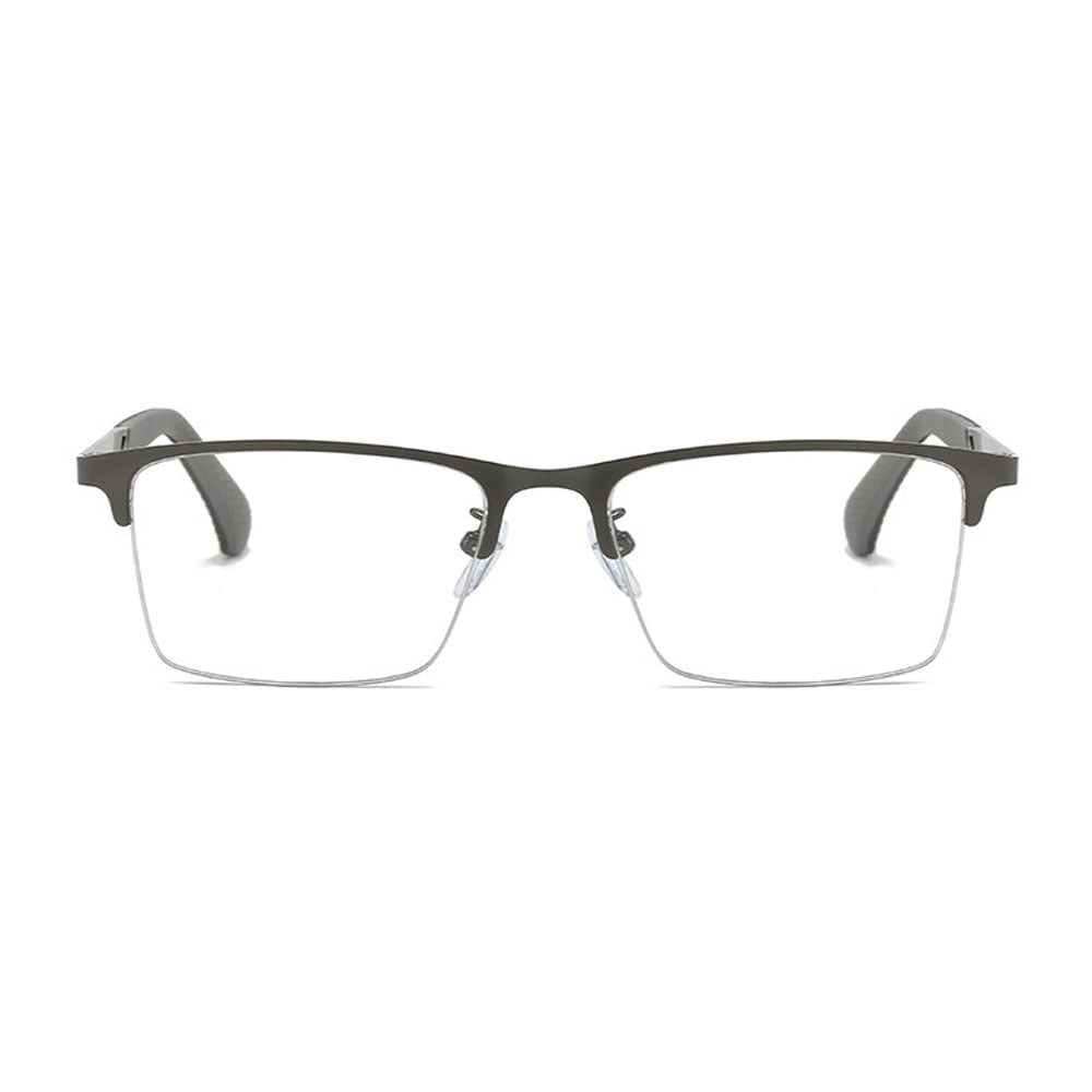 2 Pairs of Men Anti-blue Light Business Reading Glasses 4.00 Fashion Spring Hinge Metal Readers +4.00 Strength
