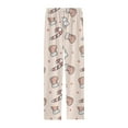 thumbnail image 4 of KHONTS Christmas Pajama Bottoms for Women Plus Size Soft Lounge Pants Comfy Drawstring Sleepwear Long Pajamas Pants Beige2 XL, 4 of 4
