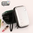 thumbnail image 2 of Bolso cosmético de carcasa dura de PC a la moda, caja de almacenamiento de viaje, se puede configurar, caja de lavado, bolso de mensajero para mujer, gris plateado Zefei Wu 9024735082378, 2 of 2