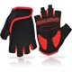 thumbnail image 1 of SZTXJ Cycling Gloves Cycling Half Finger Cycling Gloves Gel Shockproof Anti-Slip MTB Gloves (Black Red), 1 of 5