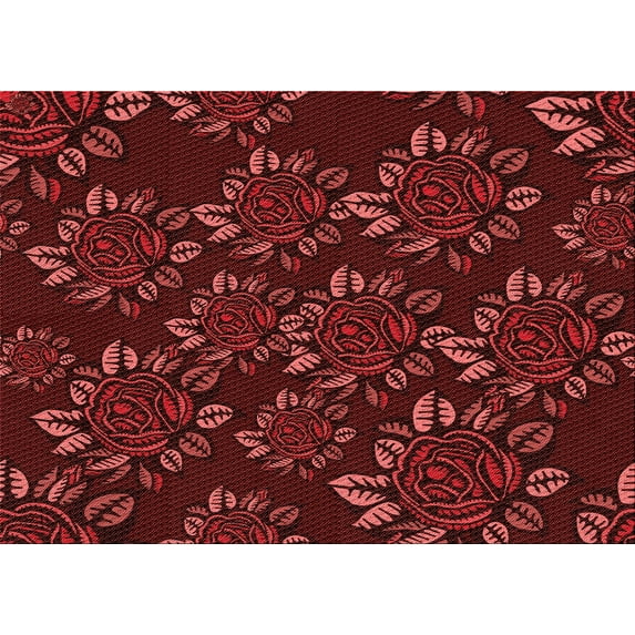 Ahgly Company Indoor Rectangle Patterned Maroon Red Area Rugs, 4' x 6'