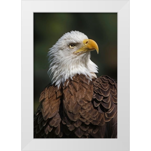 Jones, Adam 11x14 White Modern Wood Framed Museum Art Print Titled - Bald eagle-Florida
