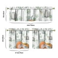thumbnail image 6 of Fall Kitchen Curtains 24 Inch Short - 3 Panel Set, Autumn Harvest Print, Rod Pocket Window Treatment for Thanksgiving, Farmhouse, Cafe, Living Room - Machine Washable, 6 of 6