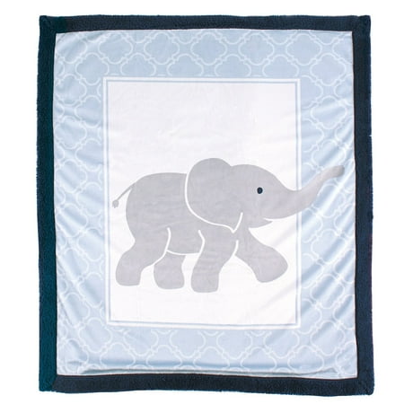 luvable friends baby boys' and girls' blanket with sherpa backing, choose your