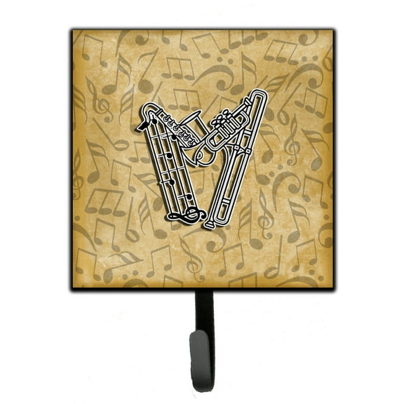 Letter W Musical Instrument Alphabet Leash or Key Holder