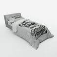 thumbnail image 3 of Ambesonne Saying Bedding Set 4 Pcs, Floral Phrase, Queen, Black and White, 3 of 3