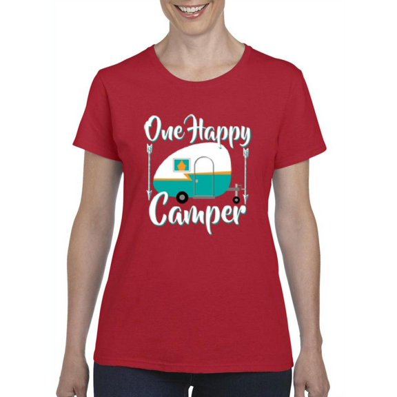 IWPF - Women's T-Shirt Short Sleeve - ONE HAPPY CAMPER