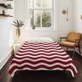 thumbnail image 4 of Red White Tapestry for Bedroom Wall Hanging Tapestry, Modern Abstract Waves Water Ripple Striped Ceiling Backdrop Tapestries Poster Blanket Wall Decor for Teens Room Living Room Dorm 59" x 79", 4 of 8