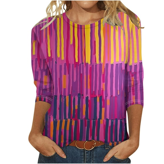 SHE IS My Orders Placed Oversized Tshirts for Women Cotton Tops for Women Trendy 3/4 Sleeve Long Sleeve Shirts for Women Plus Size 3x Tunic Tops for Leggings Loose Blouse Shirt