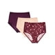 thumbnail image 2 of 3- Pack panties con refuerzo frontal Ilusión 32155 vino G, 2 of 4