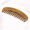 thumbnail image 2 of Peine de madera de dientes anchos para cabello rizado, peine antiestático de sándalo para adultos y niños JM, 2 of 5