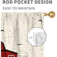 thumbnail image 4 of Farmhouse Kitchen Curtains, Rustic Farm Animals Red Warehouse Windmill Cow Chicken Retro Rural Country Style Window Curtains for Cafe Bedroom Living Room 2 Panels, 42"x63" Inch, 4 of 6