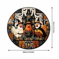 thumbnail image 2 of Halloween Round Area Rug 24in Washable Small Circle Rugs for Kitchen Entryway, Fall Horror Spooky Chicken Ghost Non-Slip Carpet Floor Mats Indoor Outdoor Carpet Runner Aesthetic Home Decor, 2 of 3