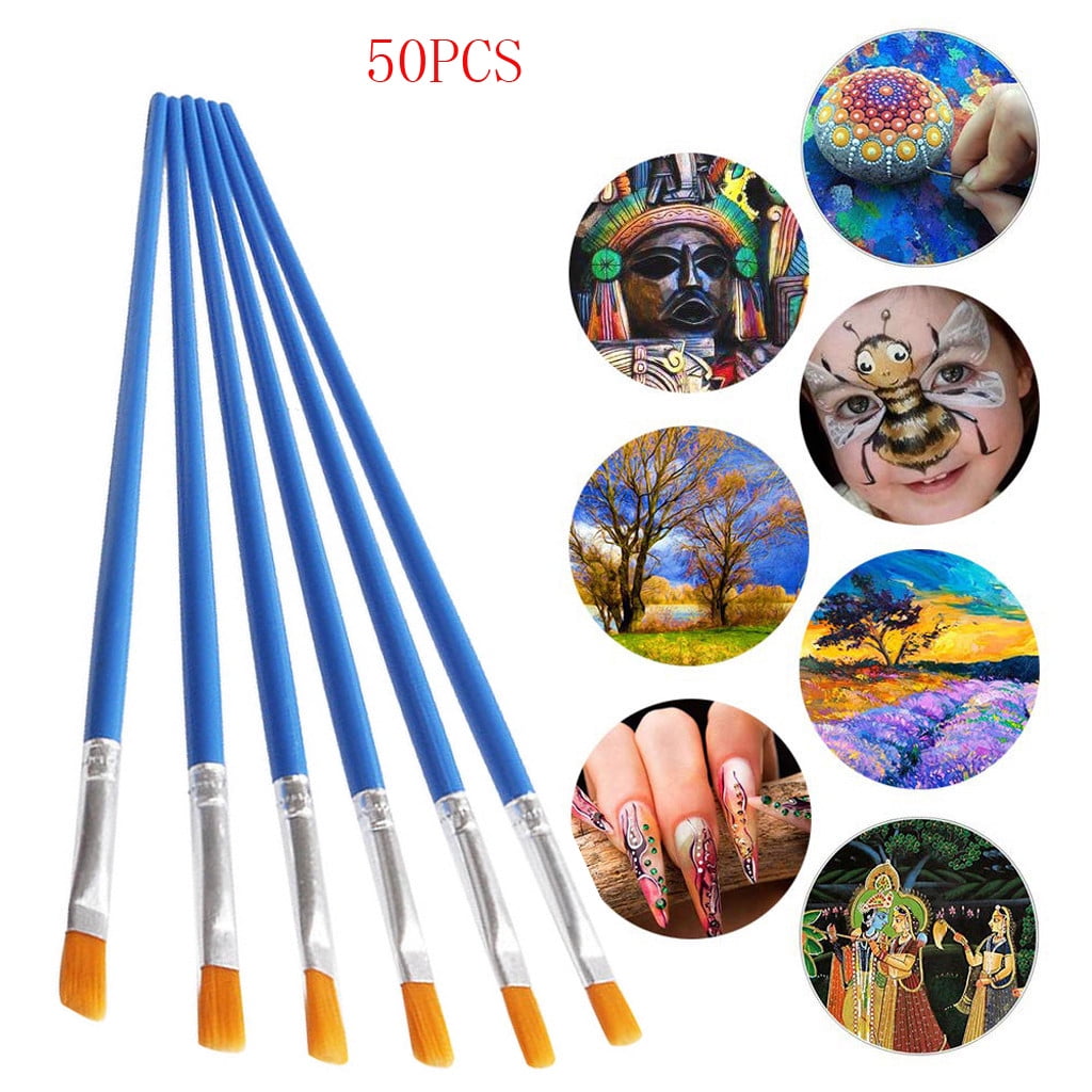 mishuowoti tip paintbrushes little art blue for kids painting with flat