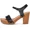 Black Pu, variant on - Stage - Women's Wedge Heel Platform Sandals with Ankle Buckle and Studded Open Toe Design (Tan Pu, 9)