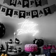 thumbnail image 3 of UPONRAY Happy Birthday Neon Sign for Wall Decor, Happy Birthday Led Sign for Backdrop, Dimmable USB Powered Birthday Sign for Biryhday Party Decoration(White), 3 of 6