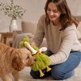 thumbnail image 5 of Christmas Porch Goose Outfit Green Furry Dress with Red Heart Accent and Matching Headwear Cute Holiday Decor for 23 Inch Front Porch Lawn Statue, 5 of 6