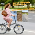 thumbnail image 5 of Ambifirner 24" Folding City Bikes with Fenders Single Speed Folding Bikes, Dual V-Brake Folding Commuter Bike for Adults/Men/Student, 5 of 9