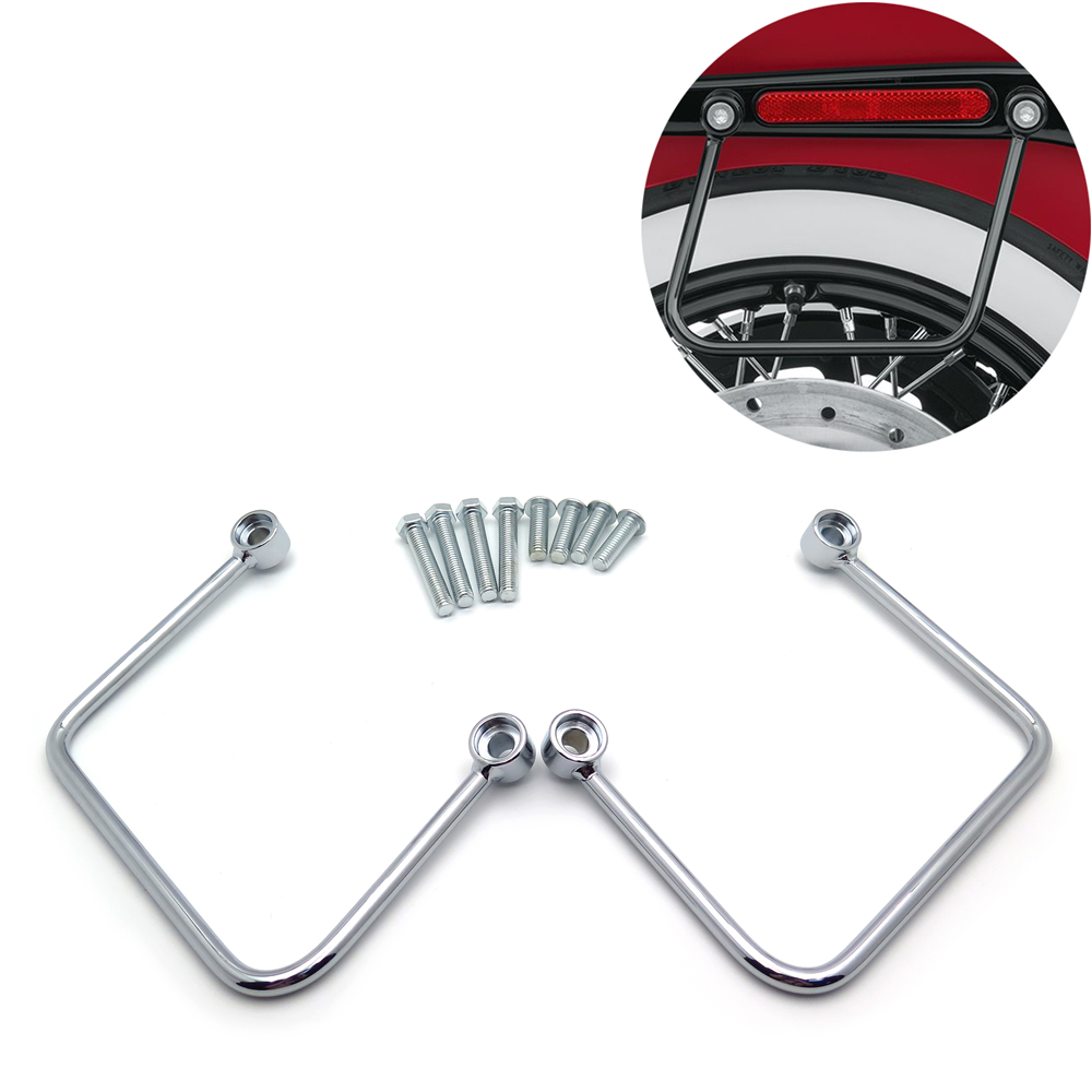 HTTMT Saddlebag Guard Brackets Crash Bars Supports Throwover Chrome