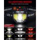 thumbnail image 4 of GETASI Linterna frontal recargable 2 piezas, 1200 lúmenes, linterna LED superbrillante con sensor de movimiento para adultos y niños, accesorios de camping, impermeable para senderismo, correr, pesca,, 4 of 5