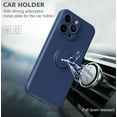thumbnail image 3 of Funda de color sencillo para iPhone 11 Pro Max con soporte de anillo, placa metálica para carga magnética, diseño antigolpes y soporte giratorio de 360 grados., 3 of 5