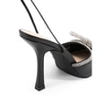 thumbnail image 3 of Women's Rhinestone Bow Lace-Up Stiletto Heels Pointed Toe Dress Sandals, 3 of 5
