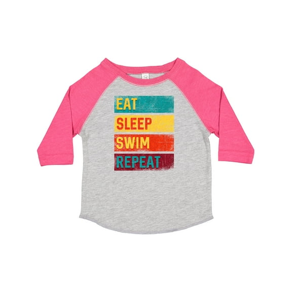Inktastic Swimming Eat Sleep Swim Repeat Boys or Girls Toddler T-Shirt