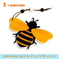 thumbnail image 5 of Adornos de abeja, adornos de madera con recortes de abejas para árbol, bandeja para árbol, corona, Festival de Navidad, letrero de abeja, manualidades para el hogar, 3 uds., 5 of 5