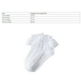 thumbnail image 2 of 1 to 12 Years New Spring Autumn Thin Children Lace Socks Kids Cotton Socks Mesh Girls Short Dance Socks WHITE M(FOR AGES 4-6), 2 of 7