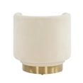thumbnail image 4 of Safavieh  Couture Brynlee Swivel Accent Chair - 29.7" W x 27.2" L x 29.7" H Ivory/Gold, 4 of 5
