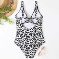 thumbnail image 4 of Birdeem Women Sexy Solid with Chest Pad without Underwire Bikini Deep V One-Piece Swimsuit, 4 of 12