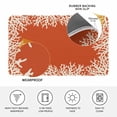 thumbnail image 3 of Coastal Coral Door Mat Indoor Outdoor,Orange White Ocean Marine Nautical Beach Non Slip Welcome Mat with Rubber Backing,Absorbent Fabric Front Door Mats Entryway Rug for Home Patio Entrance 20"x31.5", 3 of 9