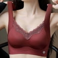thumbnail image 5 of Njagoc3 Wireless Bras for Women V Neck Lace Floral Print Two Color Patching Fine Straps Everyday Bra, 5 of 6