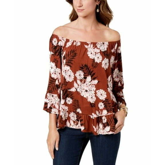Multi Womens Large Off The Shoulder Blouse L